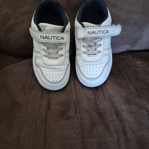 Nautica Kids White and Blue Sneakers - Picture 1 of 3